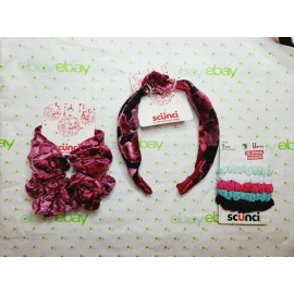 scünci Scunci Scrunchie Set Burgundy Velvet Headband Big One Scrunchie & Scrunchies