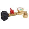 Propane Refill Adapter with Pressure Gauge and On Off Control