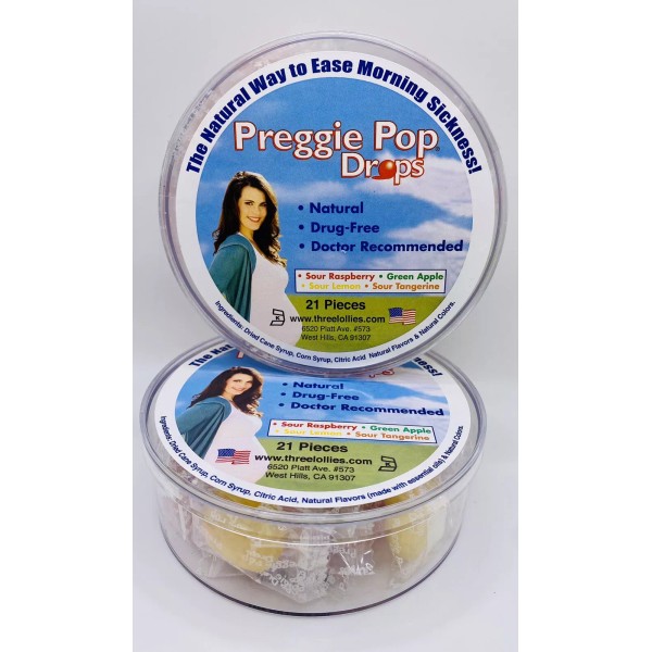Three Lollies Preggie Pop Drops For Morning Sickness (2) Total