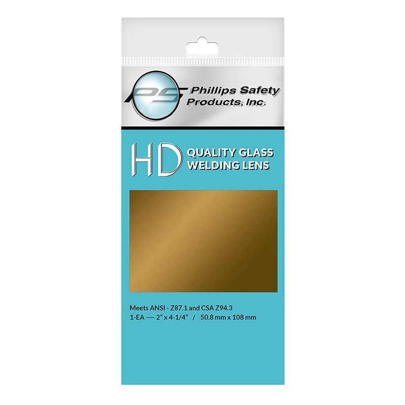 Gold Coated Green Welding Filter, 2" x 4.25" (Shade 14)