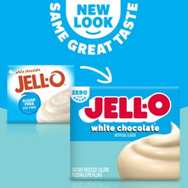 Jell-O Instant White Chocolate Sugar-Free Fat Free Pudding & Pie Filling Mix (1oz Boxes, Pack of 6)