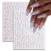 IDDFEVE 24 Sheets Aurora Nail Art Stickers Self-Adhesive Pegatinas Uñas