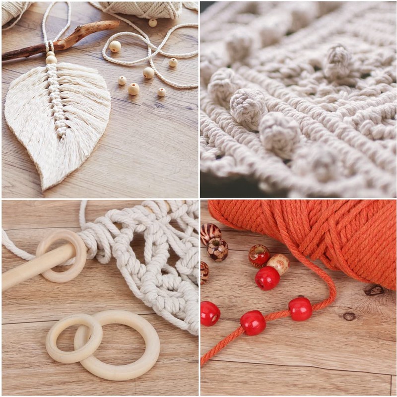 UHAPEER Macrame Kits for Adults Beginners with Instructions, DIY Macrame