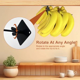 Tumbler Lid or Hat Storage Organizer, Banana Hook Under Cabinet, Free Rotation, Used to Keep Bananas Fresh, Banana Hanger Under Cabinet for Placing Bananas or Other Kitchen Supplies (Round 1 Pcs)