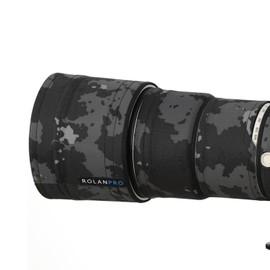 ROLANPRO Lens Cover | Compatible with Sony FE 200-600mm F5.6-6.3 G OSS | Camouflage Cover for Telephoto Lens | 3 Layer Protection, Waterproof | Color Number: #18 Black (MY-153)