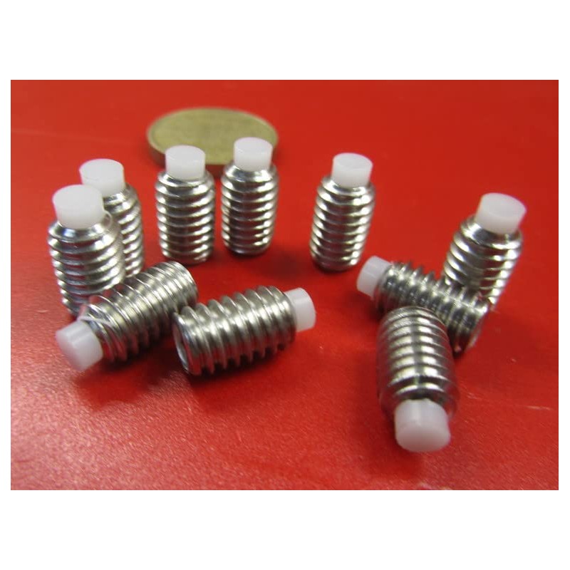 18-8 Stainless Steel Nylon Tip Set Screw 3/8-24 x .375"