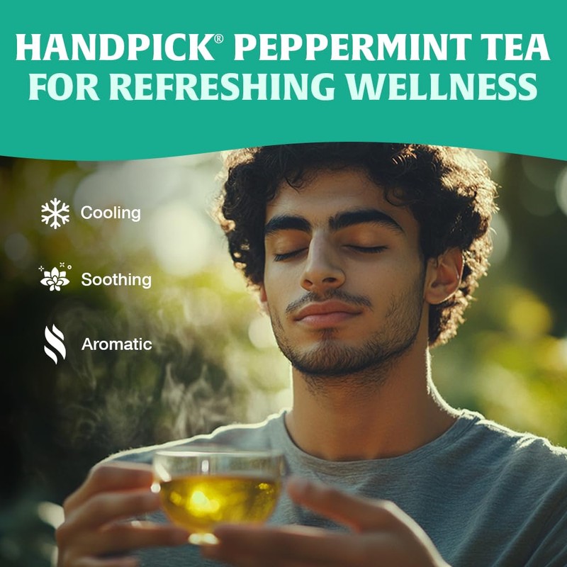 HANDPICK, Peppermint Tea, Eco-Conscious Tea Bags - 100 Count |