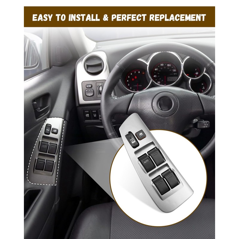 JUWEVAZU Window Master Switch and Bezel Driver Side Fit for