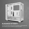 GAMDIAS White ATX Mid Tower Computer Case Tempered Glass, Gaming