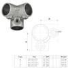 WITTKOWARE Pipe connector made of galvanised malleable cast iron, for