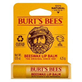 Burt's Bees Bálsamo labial de cera de abeja con vitamina E y menta, 0.15 onzas (paquete de 5)