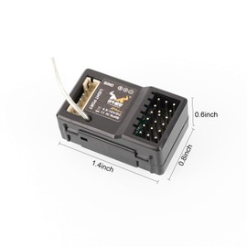 SVERTIBO 6CH RC Receiver for 1/8 1/10 1/16 1/32 Scale RC Car, RC Boat & Plane Hobby Toys DIY