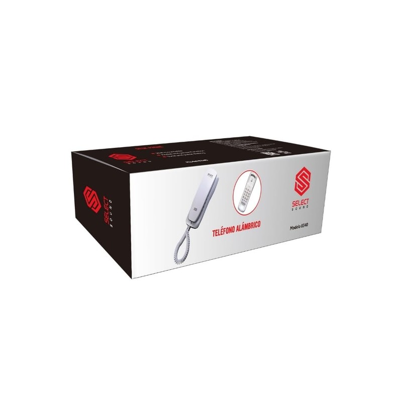Select Sound | Teléfono Alámbrico Compacto para Montar en Pared