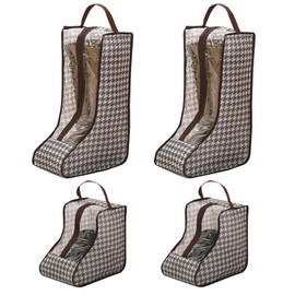 NAFJYR 4 Pcs Boot Storage Bag, Portable Waterproof and Dustproof Boot Bags for Cowboy Boots (2*high + 2*short)