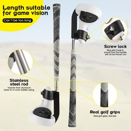 SUPERVR VR Golf Attachment Club for Oculus Quest 2 Accessories Golf+ (Right Controller)