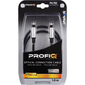 Scan Part PROFI Q Optical Connection Cable 24 Carat Gold-Plated Double Shielded Toslink (ODT) Male 1 m