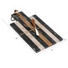 Bloomingville Striped Marble Cheese and Cutting Board with Canape Knife,