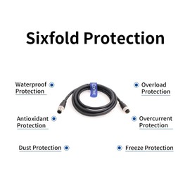 Eonvic Industrial M12 5 Pin Male to Female Aviation Sensor Connector Electrical PVC Cable 1M