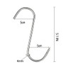 MUFEDAT 20Pcs 5.1inch Stainless Steel Meat Hooks, SUS304, S-shaped, 13CM,