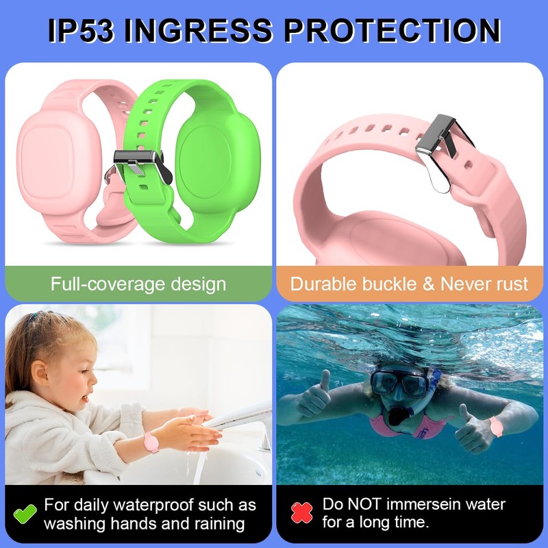 [2 Pack] Kid Bracelet for Tile Mate Waterproof Hidden, Kids