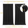 Black Backdrop Curtains 10 ft X 10 ft Wrinkle Free