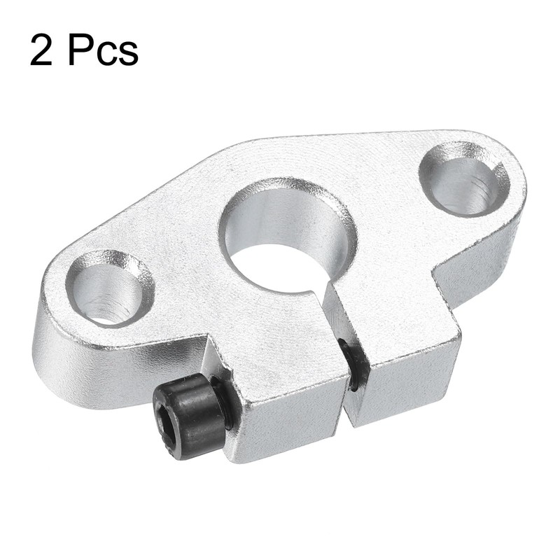 sourcing map 2pcs SHF10 Aluminum Linear Rod Rail Shaft Support