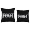 Foot Reflexologist Typeset Apparel Reflexology Throw Pillow