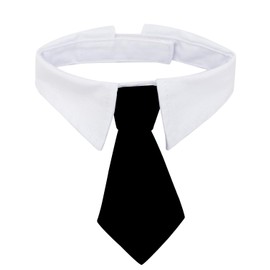 ZTON Bowtie for Little Puppy, Handcrafted Adjustable Formal Collar Neck Tie for Dogs & Cats (S, Black)