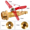 2pcs Brass Winterize Blowout Adapter 3/4 Internal and External Thread