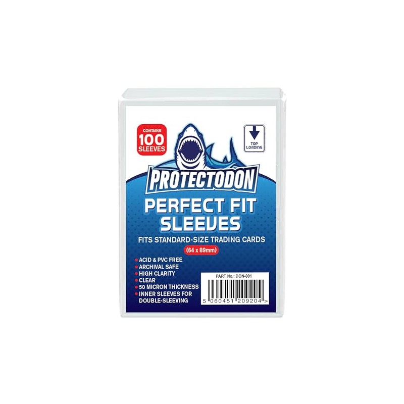 Protectodon Perfect Fit Trading Card Sleeves – Pack of 100