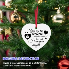 Christmas Ornaments for Mum Gifts for Mum from Daughter Son Appreciation Gifts for Mom Stepmom Mother in Law Mother Gifts for Mothers Day Family Christmas Tree Decoration Christmas Birthday Gift
