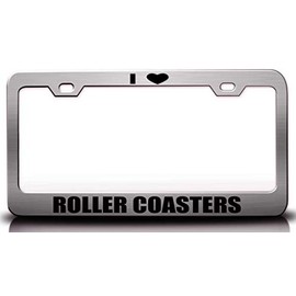 Custom Brother - I Love Roller Coasters Hobies Sports Metal Car SUV Truck License Plate Frame Ch6 i1