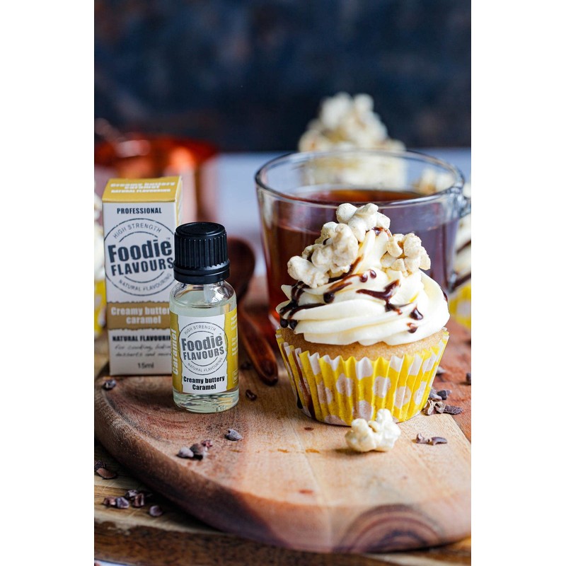 Creamy Buttery Caramel Natural Food Flavouring 15ml - Foodie Flavours