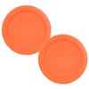Pyrex 7200-PC 2-Cup Orange Food Storage Replacement Lid (2-Pack) -