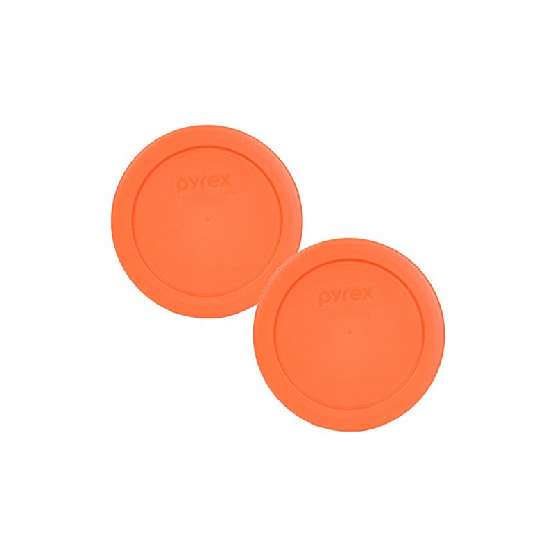Pyrex 7200-PC 2-Cup Orange Food Storage Replacement Lid (2-Pack) -