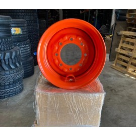 MRL 1 New Wheel 8 Bolt 8.25x16.5 Skid Steer fits BOBCAT 10x16.5 ORANGE Ships in Box