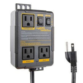 O'SKOOL Configurable Automatic Vacuum Switch for Power Tools with Dual Tool Outlets, Load-Sensing Delayed On/Off Dust Collector Controller for Cleaner Workshop and Reduced Airborne Dust