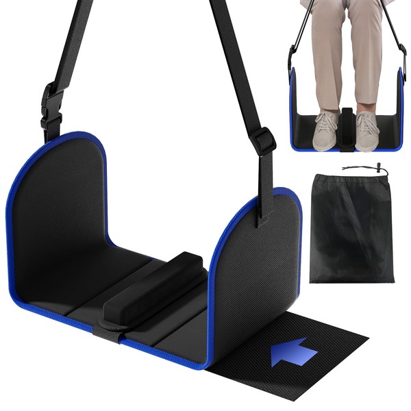 Sanyetral Foot Hammock Portable Adjustable,Foot Rest Folding Hanging for Office,Home,Airplane