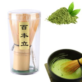 Wowjimi 100% Tea Utensils, Matcha Bamboo Whisk, Powdered Whisk, Tea Ceremony Tool, For Tea Ceremonies, Families, Friends and Colleagues, Pre-Serving Set, For Beginners