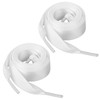 KALIONE 2 Pairs of White Silk Shoelaces, Satin Ribbon Shoelaces,