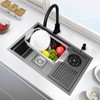 LUEXBOX Expandable Dish Drying Rack Over The Sink, Stainless Steel