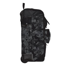 Boombah Rolling Catchers Superpack Bat Bag - 23-1/2" x 13-1/2" x 9-1/2" - Telescopic Handle - Holds 4 Bats - Wheeled Version - USA Mission Black Ops Black/Charcoal