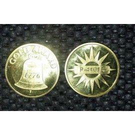 SUPERIOR Gold Award Tokens  Antique Slot Machine SUPERIOR Gold Award (4) TOKENS