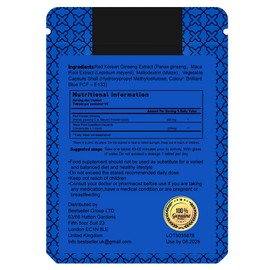 Gentleman’s Choice™ Blue Sapphire | 40 Tablets | Ginseng and Maca Food Supplement | Easy to Swallow Tablets | Healthy Lifestyle Support | Manufactured in The UK