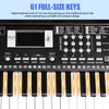 24HOCL Kids Piano Keyboard, 61 Lighted Keys Electric Digital Keyboard