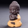 Leopard White Ceramic Little Cute Monk Figurine (02)