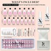 SXC Cosmetics French Tip Press On Nails, Pink Starter Kit,