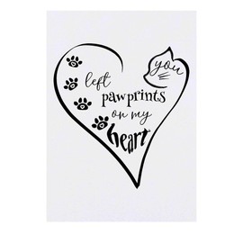 'Pawprints On My Heart' Temporary Tattoo - Water Resistant, Skin-Safe, Non-Toxic Transfer (TO00063467)