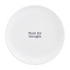 Mud Pie Circa Melamine Salad Plate, White, Thought, 7.5" dia