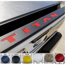 Advanced Trims SET OF 2: RED Titan 2016 2017 2018 2019 Hood/Grill + Tailgate Guard Letters